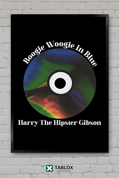 tablomaxtbx Boogie Woogie în albastru Jazz Jazz Muzică Jazz Poster cu pian As...