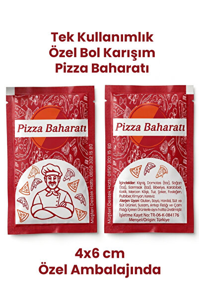 Balkan Tek Kullanımlık Pizza Baharatı Bol Çeşitli Karışım (3000 ADET) Pizza Ç...