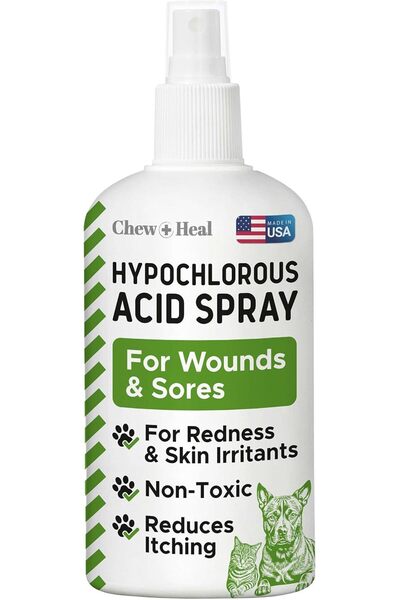 Chew + Heal Labs Hypochlorous Acid Spray for Dogs – 8oz Dog Wound Spray for C...
