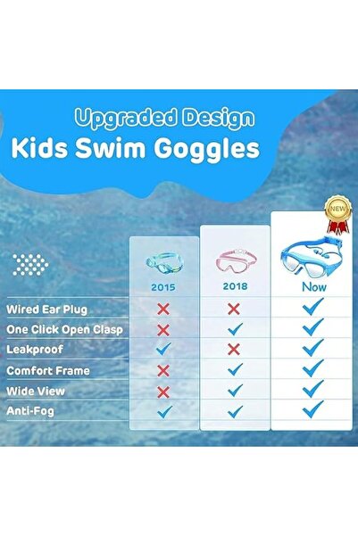 Generic Kids Swimming Goggles, Anti-Fog No Leak Proof Waterproof Kids Swim Goggles with Soft Silicone, UV Pr