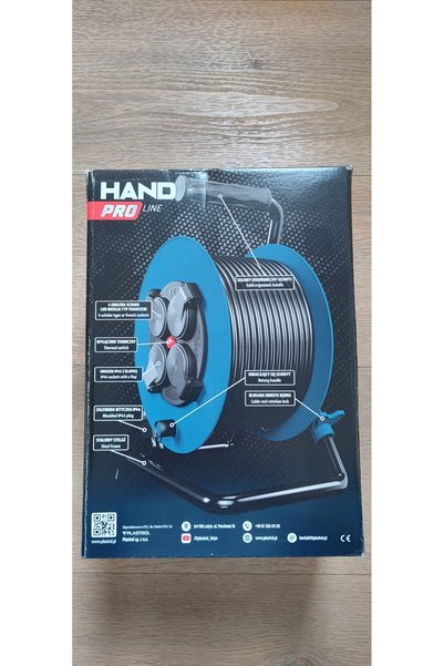 NO BRAND KEL W-96300 Tambur cu cablu prelungitor în carcasă, cu cablu de mână...