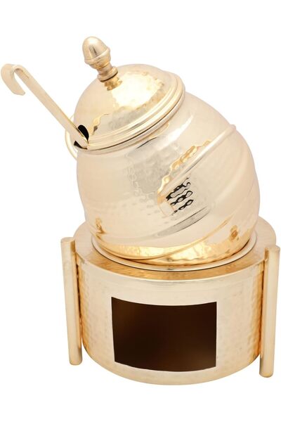 Generic 2L Gold Stainless Steel Folk Food Serving Jar | Cereal Serving Bowl w...