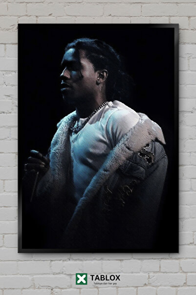 tablomaxtbx Asap Rocky Ράπερ Ράπερ Χιπ Χοπ Τραγουδιστής Μουσική Αφίσα με κορν...