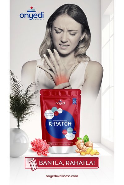Onyedi Wellness K-Patch | Ginseng | Glukozamin | Magnezyum ve Gümüş İyonları İçeren Ağrı Bandı, 25 Adet