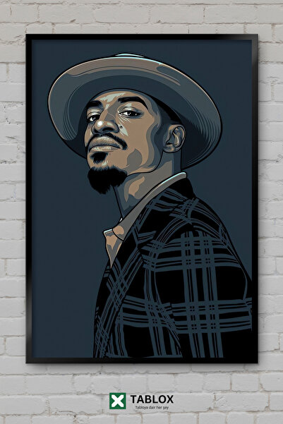 tablomaxtbx Andre 3000 Ράπερ Ράπερ Χιπ Χοπ Μουσικός Σκελετός Μουσικής Διακοσμ...