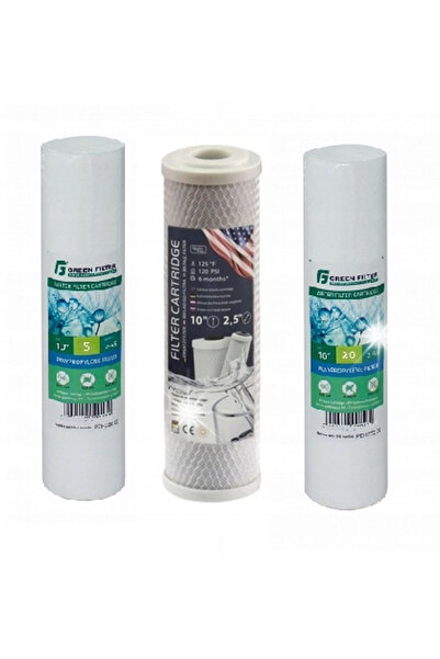 GREEN FILTER Set filtre cartușe Set cabluri Dedurizant Carbon