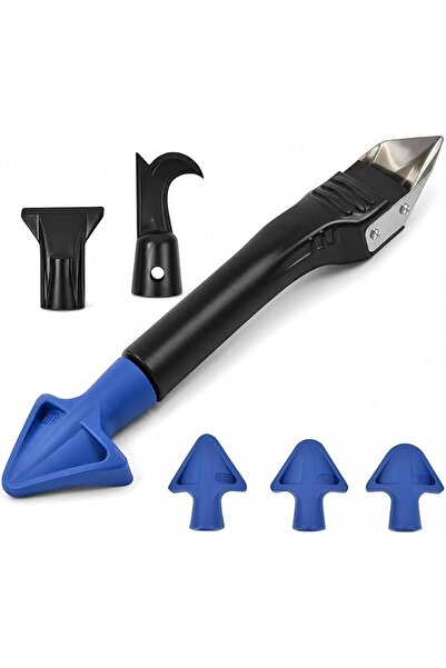 GENERAL U L H Y C 6-in-1 Silicone Caulking Tool Set with Metal Head, Caulk Re...