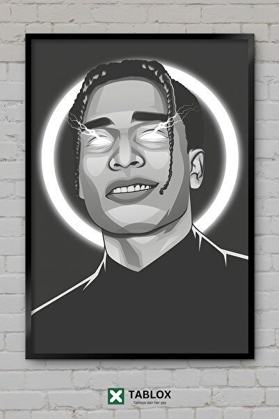 tablomaxtbx Asap Rocky Rapper Rapper Hip Hop Cântăreț Poster muzical Tablou d...