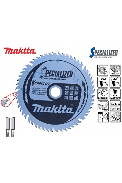 Makita B-57320 DISC DE TĂIERE EFFICUT PENTRU PLACĂ MDF LAMINATĂ 165x20mm 56Z