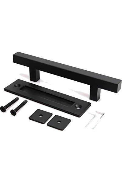 E COMMERCE BAG Square Door Handle 12" Stainless Steel Matte Black Heavy Duty ...