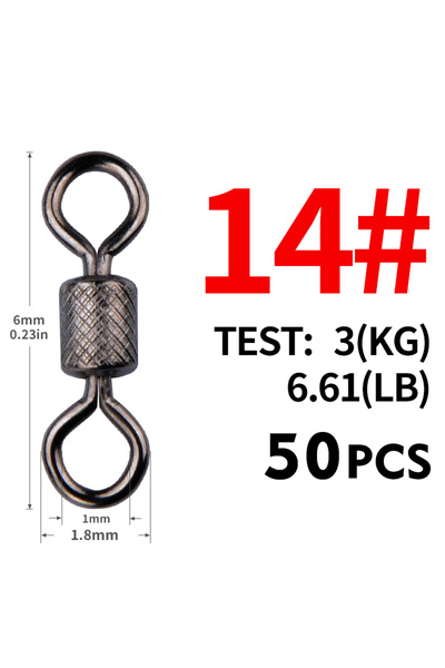 Choice مقاس 1 (3 كجم 6 مم) دوارات صيد ميريديث دوارة بكرة دوارة 50 قطعة دوارات...