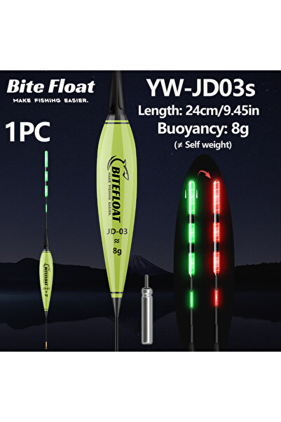 Choice YW-JD03S 1/2PCS Night Smart Fishing Electronic Float with LED Light, B...