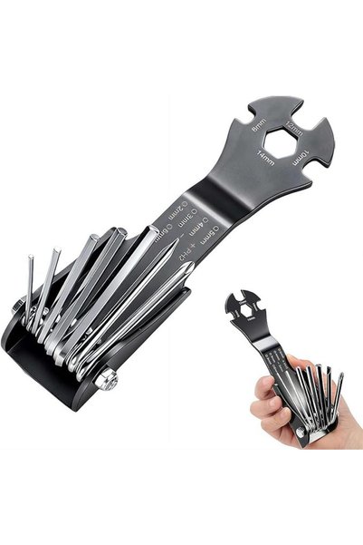SYOSI Hex Wrench Set, Portable Folding Tool Kit, Multi-Size Hex Keys, Disasse...