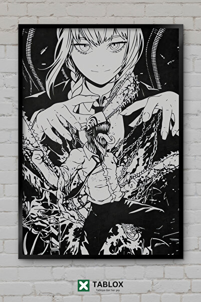 tablomaxtbx Chainsaw Man Anime Manga Διακοσμητικός πίνακας MDF με κορνίζα με ...