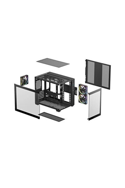 AREY TEKNOLOJİ DEEPCOOL CG330-3F 3-ARGB Fanlı Panoramik Gaming Micro-Tower PC Kasası