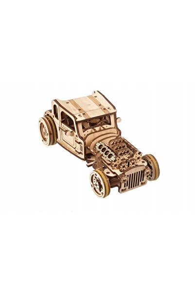 Ugears 70192 PUZZLE 3D DE ASAMBLAT MAȘINĂ DIN LEMN HOT ROD FURIOUS MOUSE