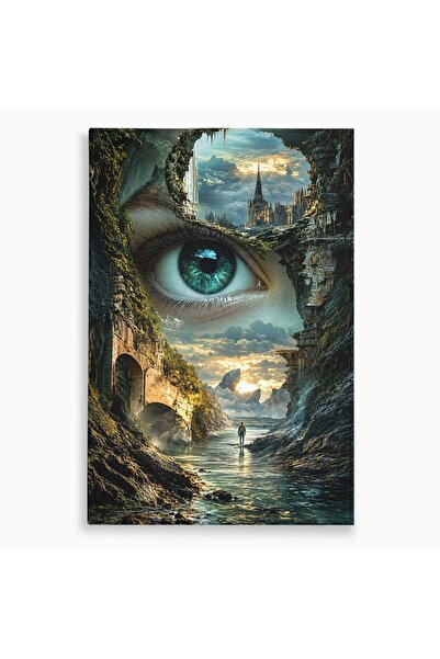 Luxcanva Tablou Canvas Privirea Magica 40x60 cm pe Sasiu Lemn Peisaj Fantezie...