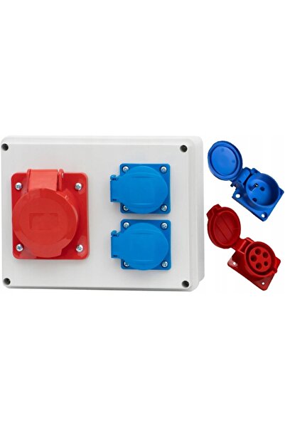 F-ELEKTRO Cutie de distribuție R-190 - prize 16A 5P, 2x230V IP44