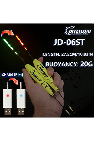 Choice مجموعة صيد ذكية BSJD-06ST مع عوامة إلكترونية مضيئة وبطارية قابلة لإعاد...