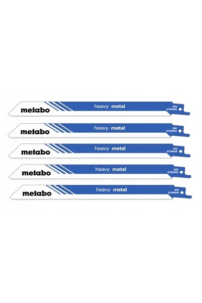 Metabo Set de 5 lame de ferăstrău metalice de 200x1.25mm pentru sarcini grele