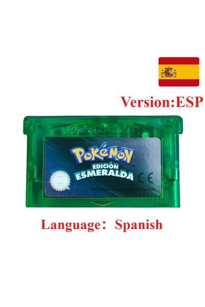 BANDAI ESMERALDA-ESP GBA Game Pokemon Series 32 Bit Video Game Cartridge Cons...