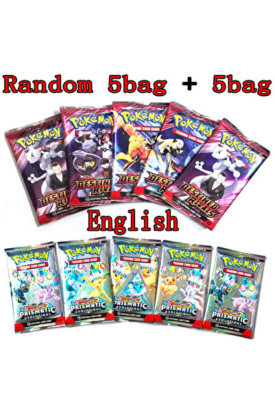 Choice Random 5bag 5bag-2 40/100 Pcs Pokemon Card Prismatic 151 Evolutions En...