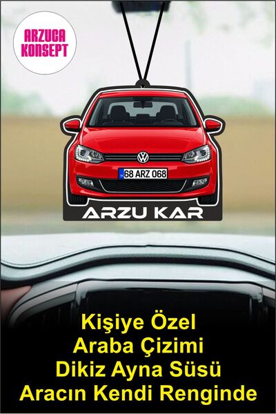 Arzuca Konsept Araba Dikiz Ayna Süsü | Kişiye Özel Pleksi Dikiz Ayna Süsü | A...