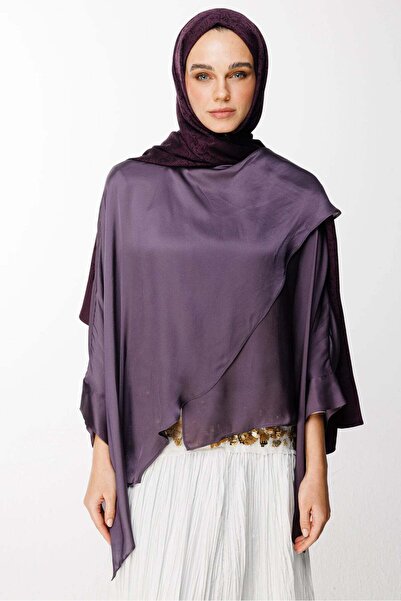 Mooncorn Velora Pattern Double Sided Shawl Purple-Black