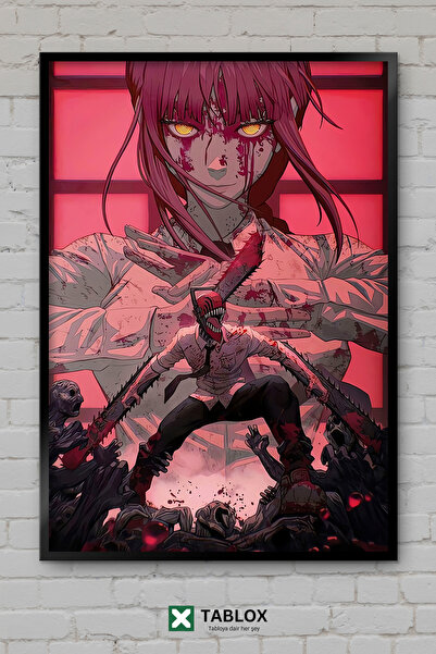 tablomaxtbx Chainsaw Man Anime Manga Διακοσμητικός πίνακας MDF με κορνίζα με ...