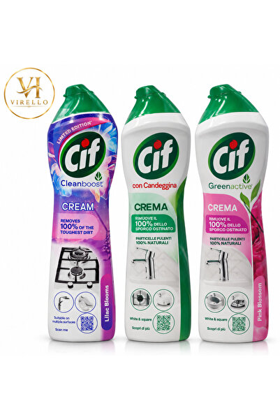 Cif Set 3 x Cremă de Curățare 500 ml, Diverse Variante