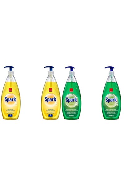 Sano Set asortat 4 x produse, 2 x detergent de vase 1L Spark Lemon, 2 x deter...