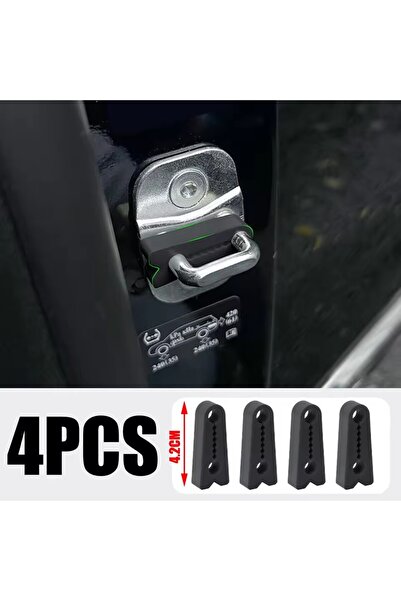Choice Black - 4pcs Universal Car Door Lock Shock Absorber Pad Silicone Sound...