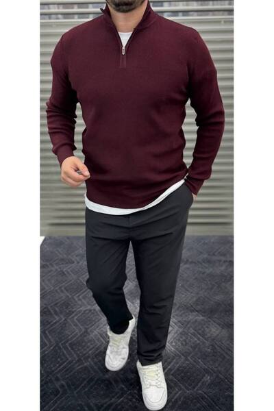 Thebomb Half Zipper Men's Knitwear Sweater