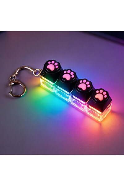 Choice Black Cat Multi-style LED Keyboard Keychain Fidget Toy - Clickable But...