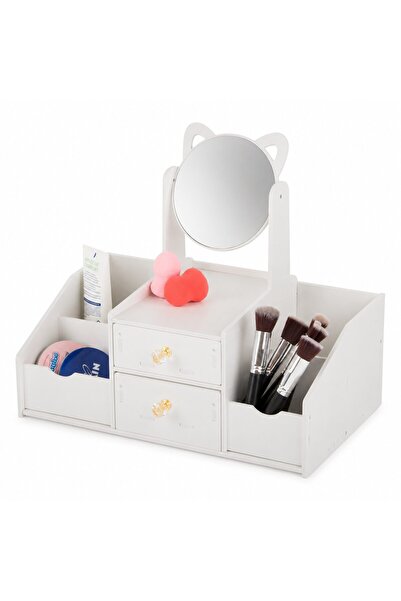 OEM Organizator de cosmetice cu oglindă, compartimente și 2 sertare, 40 x 20 ...