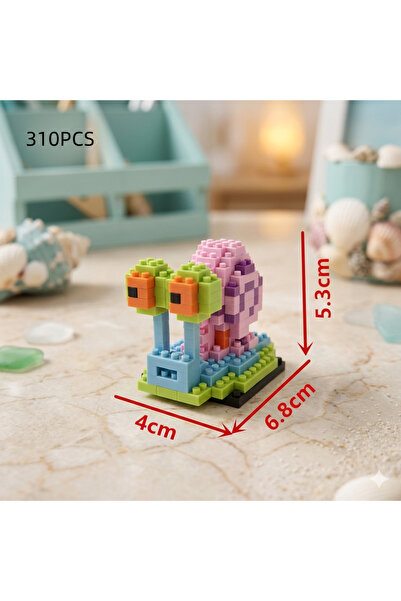 Choice NO BOX 233 Yellow Sponge Cartoon Octopus Crab Mini Building Block Set ...