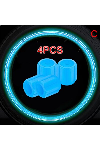 Choice C 4pcs Car Fluorescent Tire Valves Cap Luminous Valve Cap Glow In The ...