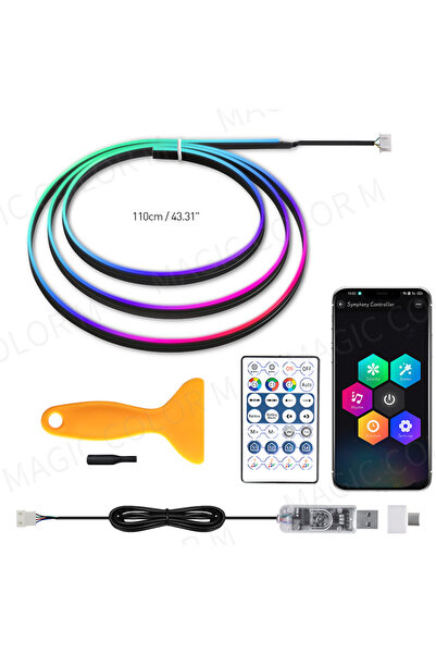 Choice 110cm 43.31in Vegetting 140cm Car Ambient Lights LED Interior RGB Symp...