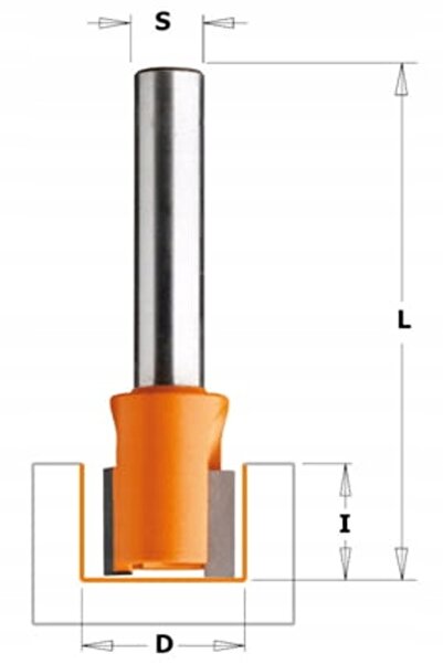 CMT 8 mmD15x12 L38 HW Freză pentru balamale 902.150.11