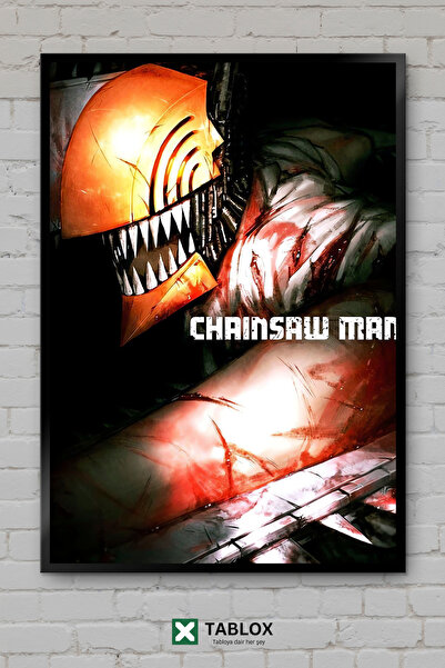 tablomaxtbx Chainsaw Man Anime Manga Διακοσμητικός πίνακας MDF με κορνίζα με ...