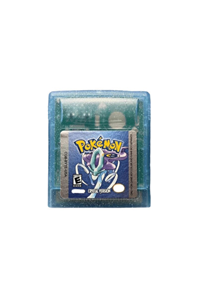 BANDAI بطاقة لعبة بوكيمون GBC كريستال أمريكية الصنع، متوفرة بألوان أحمر، أزرق...