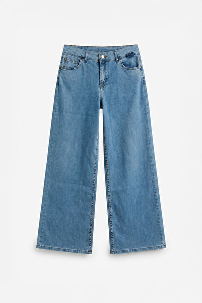 ALLDAY High Waist Extra Wide Leg Denim Trousers