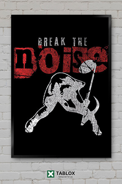 tablomaxtbx Break The Noise Πανκ Ροκ Μουσική Αφίσα με θέμα τον Θόρυβο, Διακοσ...