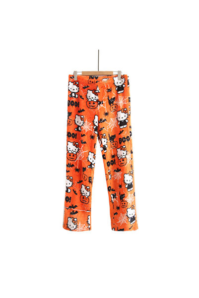 Choice M 37-47KG FFF Sanrio Hello Kitty Soft Flannel Wide Leg Pajama Pants Pr...