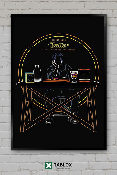 tablomaxtbx Bts Jungkook Butter Kpop muzika pesma poster umetnički okvir izgl...