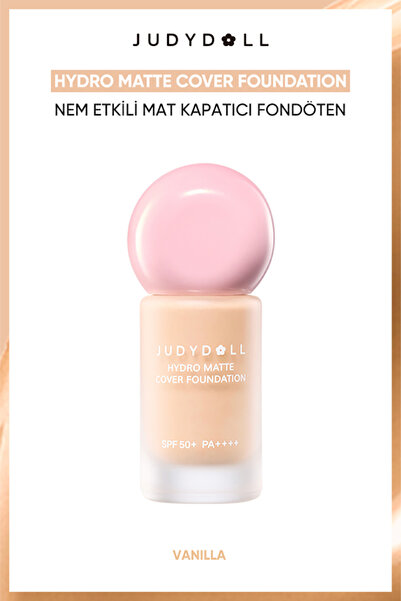 JUDYDOLL Matte Cover Foundation Vanilla SPF50 | Nem Etkili Mat Fondöten 30g