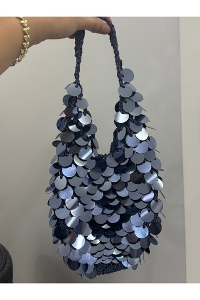 BAGS Mavi pullu torba çanta