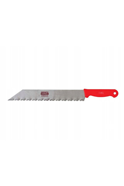 Modeco Cuțit pentru tăiat vată minerală de 340 mm, cu lamă zimțată pe o singu...