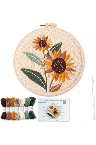SYOSI Punch Needle Kit, Sunflower Embroidery Starter Set, DIY Craft Kit with ...