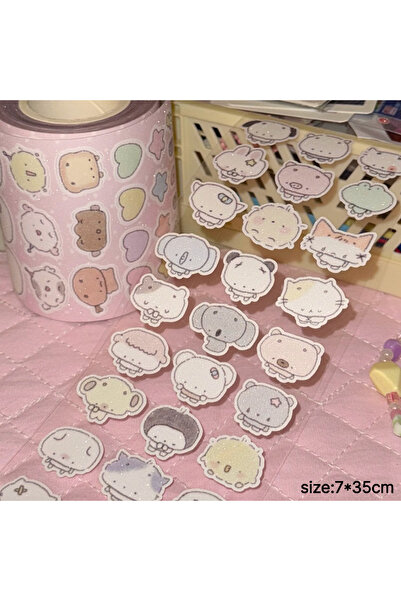 Choice Glitter Korean Cute Polka Dot Animal Sie Cut Sticker Tape Journal DIY ...